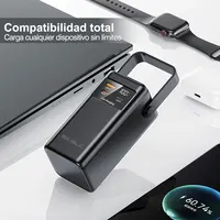 20000 мАч Power Bank большой емкости портативный уличный аварийный источник питания встроенный кабель Camping Iight для iPhone Samsung — изображение 4