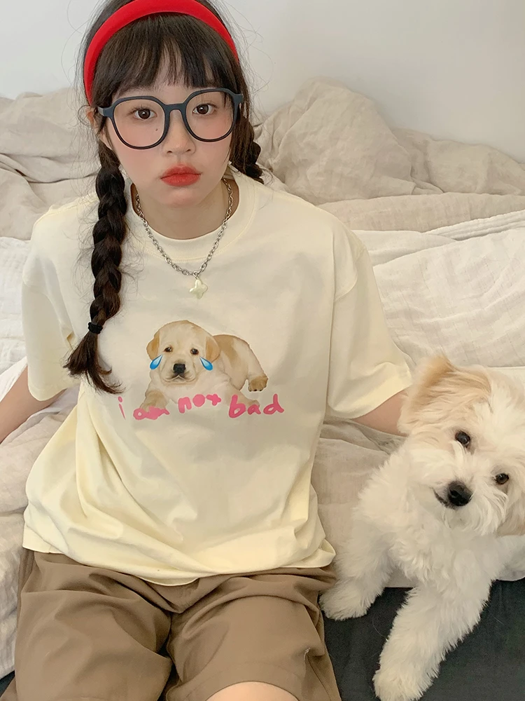 Nodress Feed Me Puppy Print Tシャツ　y2k Puppy Print T-shirt – Nφdress