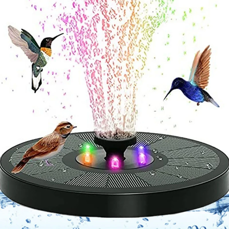 Solar Fountain Solar Fountain Pump Water Fountain Garden Pond Fountain Solar Water Pump Bird Bath Solar Fountain Outdoor Floating Solar Garden Water Fountain