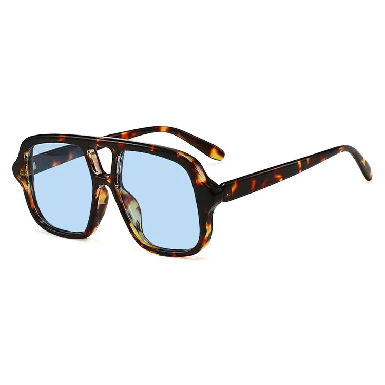 Sleek Double-Beam Aviator Sunglasses