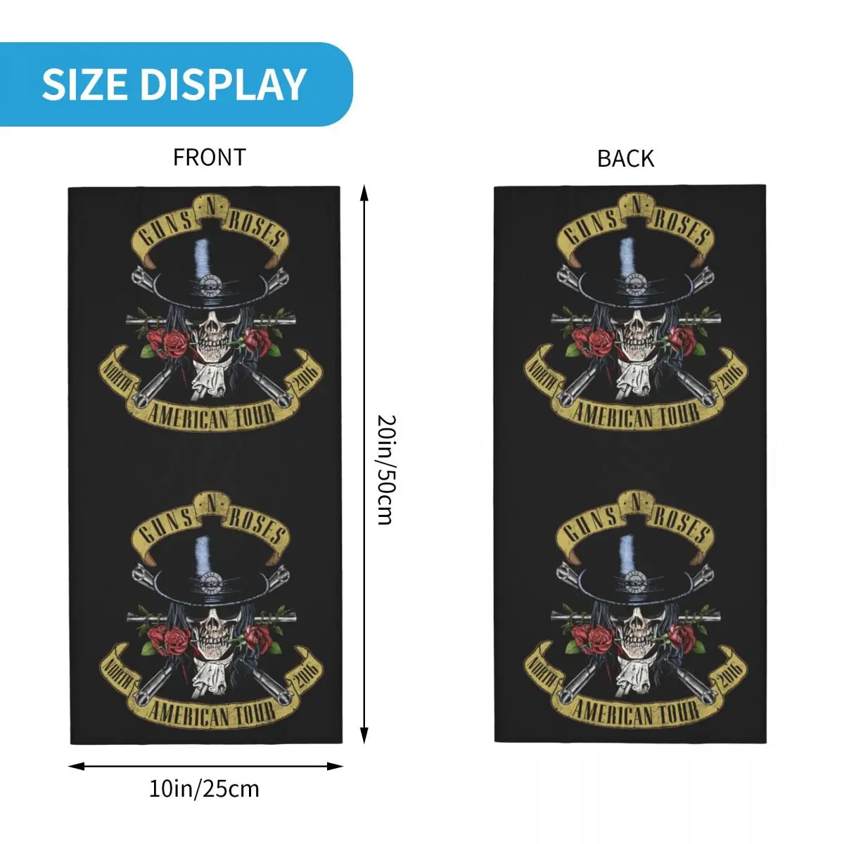 Guns N Rose GNR Steampunk Music Bandana Neck Gaiter Printed Wrap Scarf Multi-use Balaclava Outdoor Sports Unisex cycling bandana,neck wrap,neck gaiter,bandana neck cover,multifunctional bandana