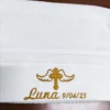 Embroidery Customized Angel cross Name and Date Baptism Towel Face Towel Bath Towels for Baby Christening Soft for Bathing 2