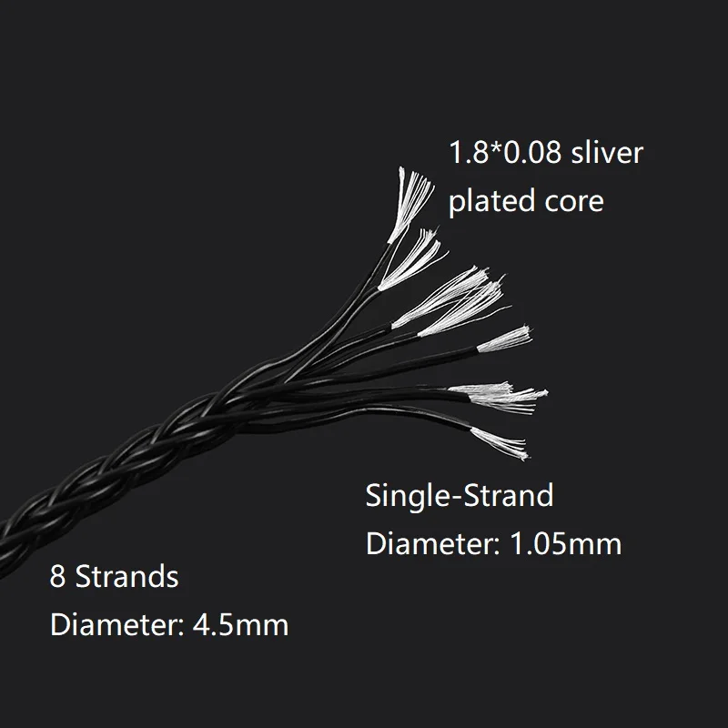 Silver Plated Headphone Cable 3.5mm 4.4mm Plug Headset Audio Cable For shp9500 SHP9600 msr7 WH1000XM5 XM3 MDR1A MDR-100ABN H900