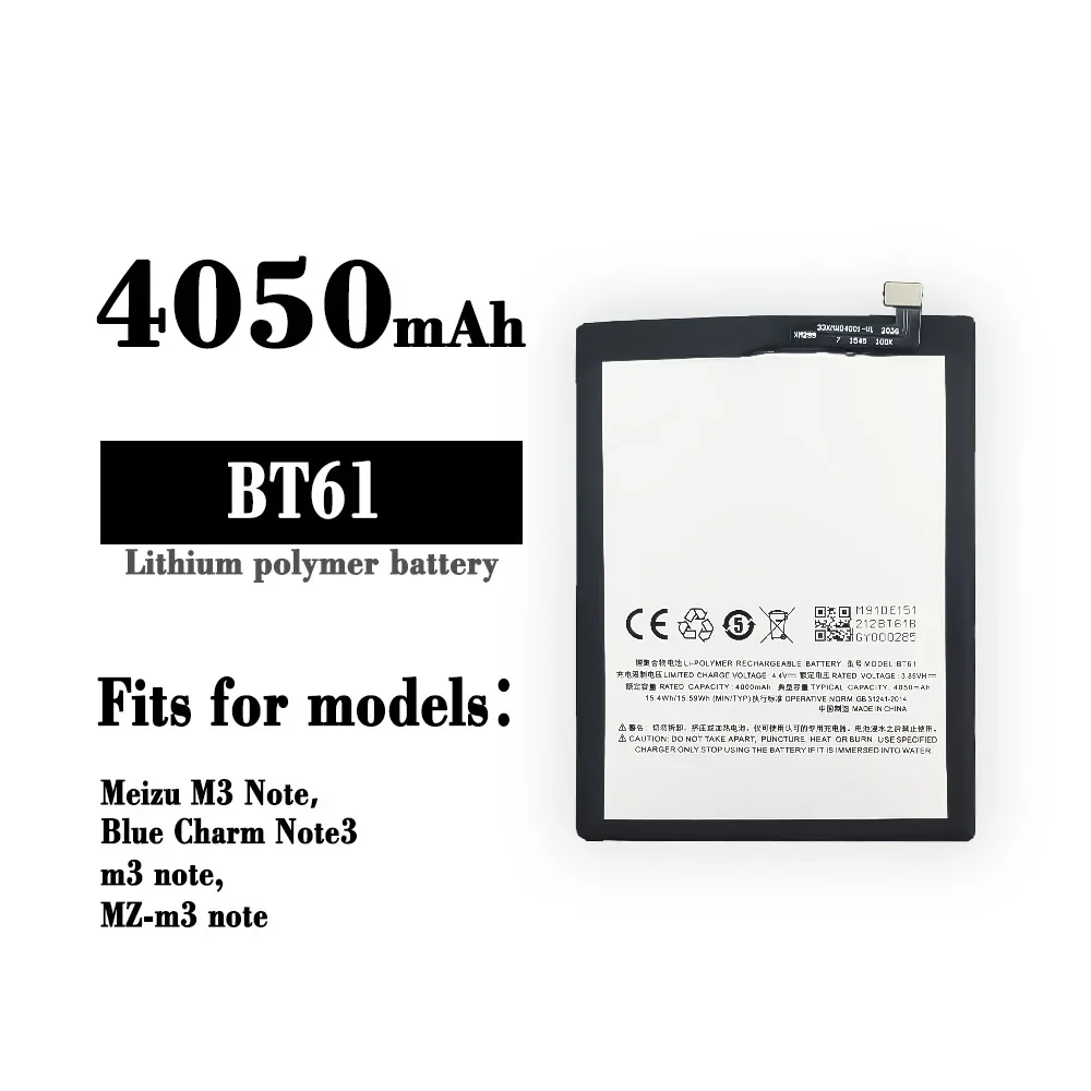 

Высококачественная сменная батарея BT61 для Meizu Charm Blue NOTE3 M3 Note BT-61, встроенные литиевые внутренние батареи