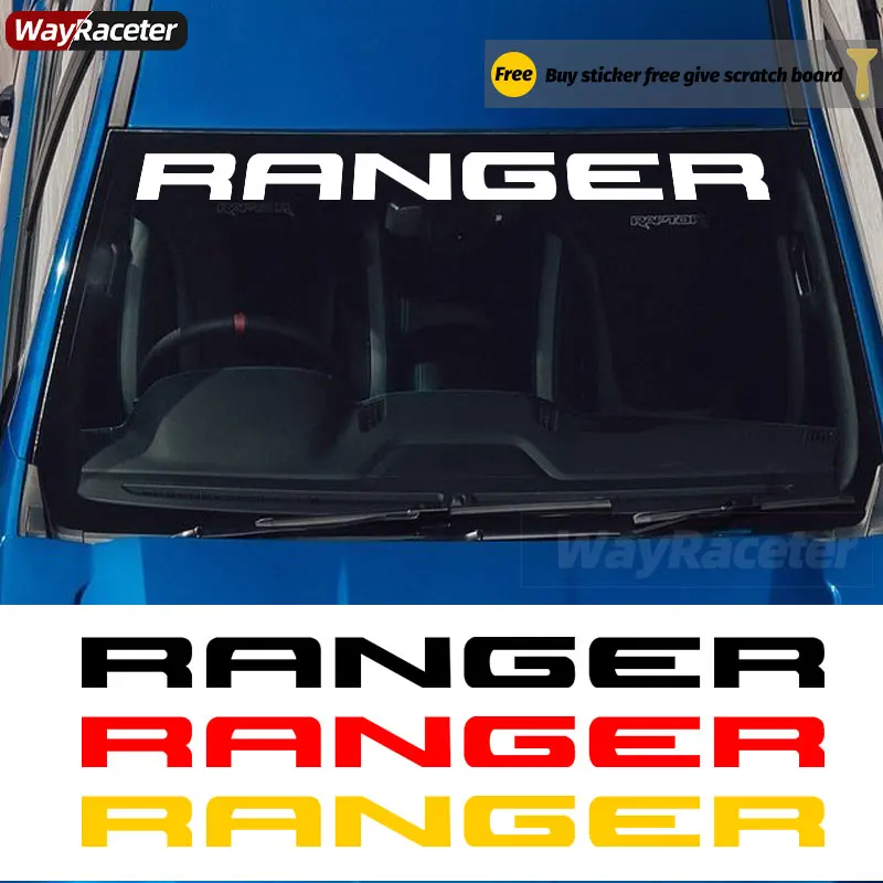 1 Pz Auto Parabrezza Anteriore Decalcomania Vinile Grafico Parabrezza Adesivo Per Ford Ranger Wildtrak Tuning Raptor Accessori