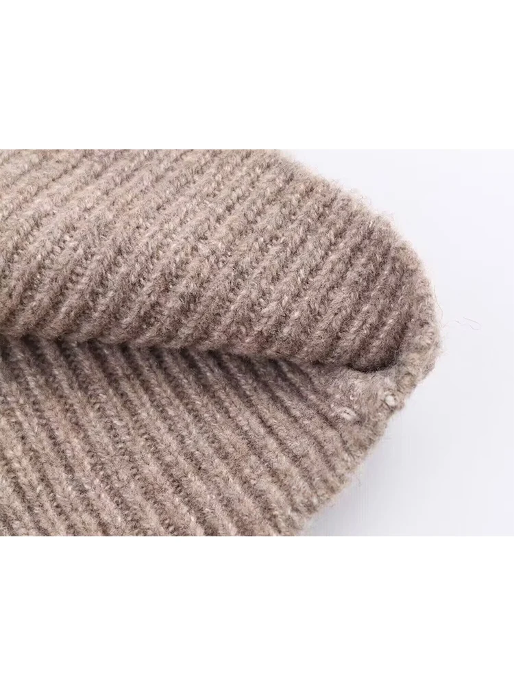 Autumn Women's Knit Button-Front Cardigan Long Sleeve O-Neck Solid Color Sweater Coat Fashion Ladies Casual Street Knitwear