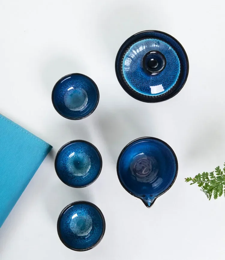 Description Picture 5 of itemChinese Kung Fu Travel Tea Set Ceramic Glaze Teapot Teacup Gaiwan Porcelain Teaset Kettles Teaware Sets Drinkware Ceremony