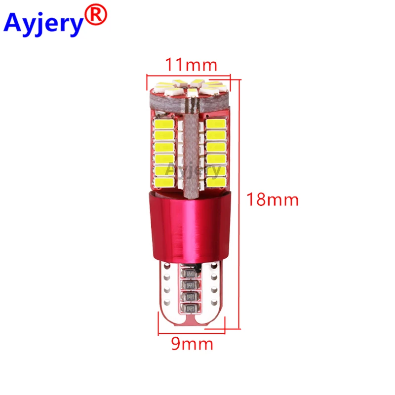 2x W5W LED T10 LED Bulbs Canbus 3014 57 SMD For Car Parking