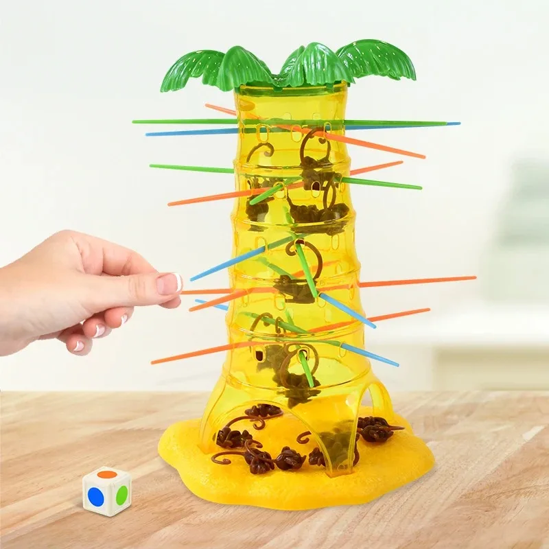Fun Monkey Climbing Tree Game Toy Parents Kids Interactive Party Board Game Toy Family Tabletop Monkey Climbing Tree Board