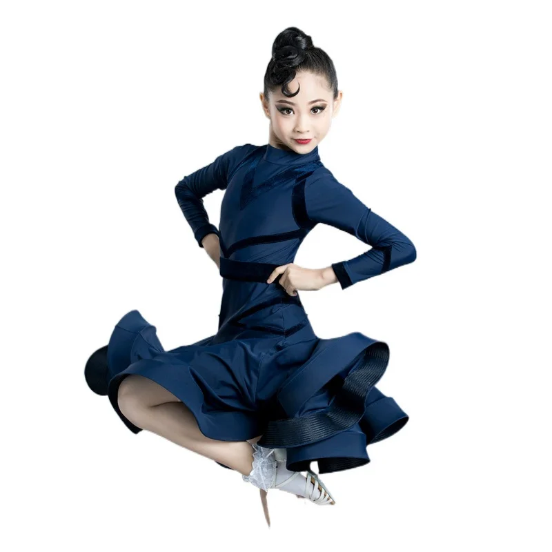 

Professional High-end Latin Dance Dress Girl Ballroom Dancing Rumba Samba Kids Dance Costume Modern Carnival Jazz Dancewear