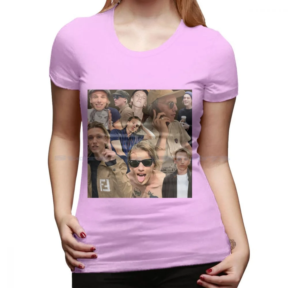 thumbnail image 1 of Camiseta Collage de Jamie Campbell Bower Camiseta 100% algodón Cosas extrañas Actor Hombre Vecna 001 Villano Los instrumentos mortales Ciudad de, 1 of 5