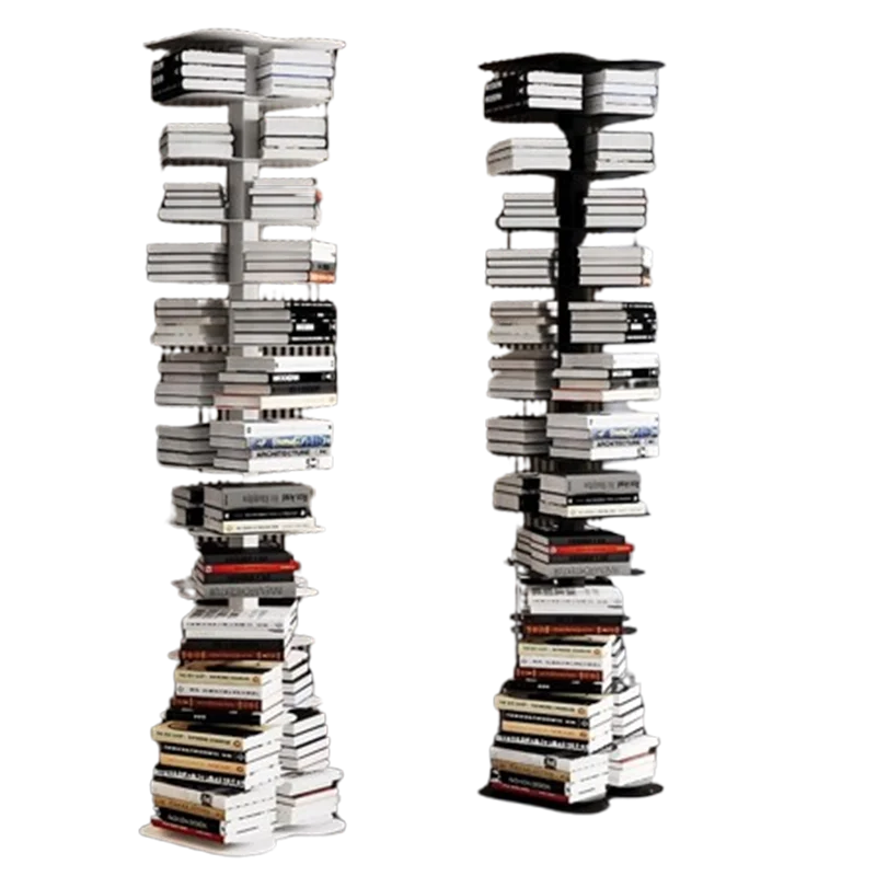 House Storage Rotating Bookcase Art Wheels Mini Bed Toy Rotating Bookcase Mobile Estantes Organizadores De Livros Home Decor