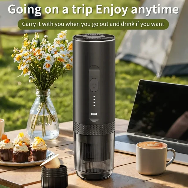 New 3 in 1 Wireless Portable Espresso Machine Capsule Coffee Powder Travel Coffee Maker Smart Extraction Wireless Heating 1