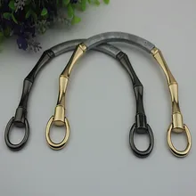 1pcs New Metal Bag Handle Women Handbag Tote Handles Replacement Bamboo Shape Clutch Bag Straps Accessories