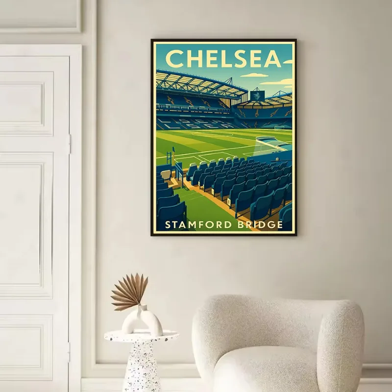 Arsenal Emirates Stadium Retro Football Field Canvas Art - Home Decor Wall Poster