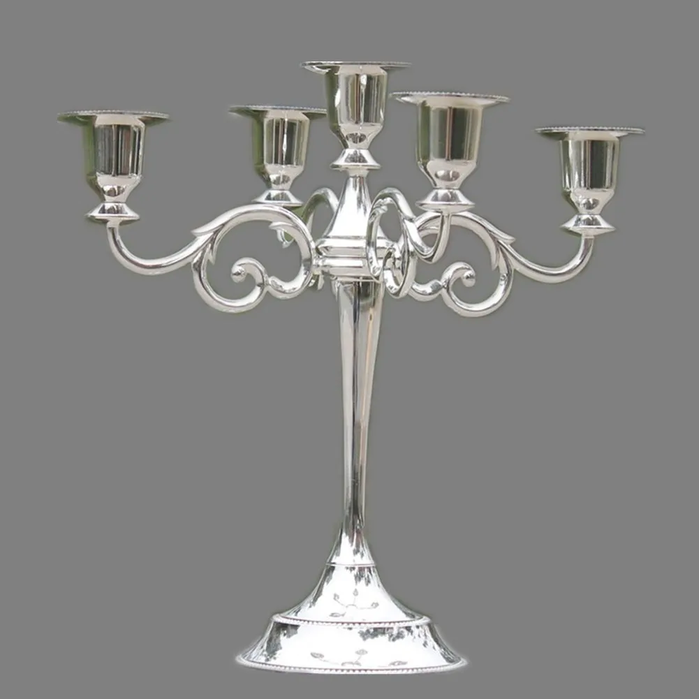 

Silver/Gold/Bronze/Black 3-Arms Metal Pillar Candle Holders Candlestick Wedding Decoration Stand Mariage Home Decor Candelabra