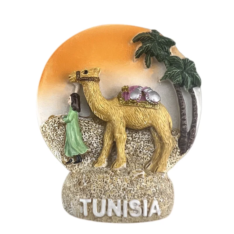 Magnete Frigorifero Tunisia 3D, Souvenir Da Viaggio, Resina, 6x6 Cm