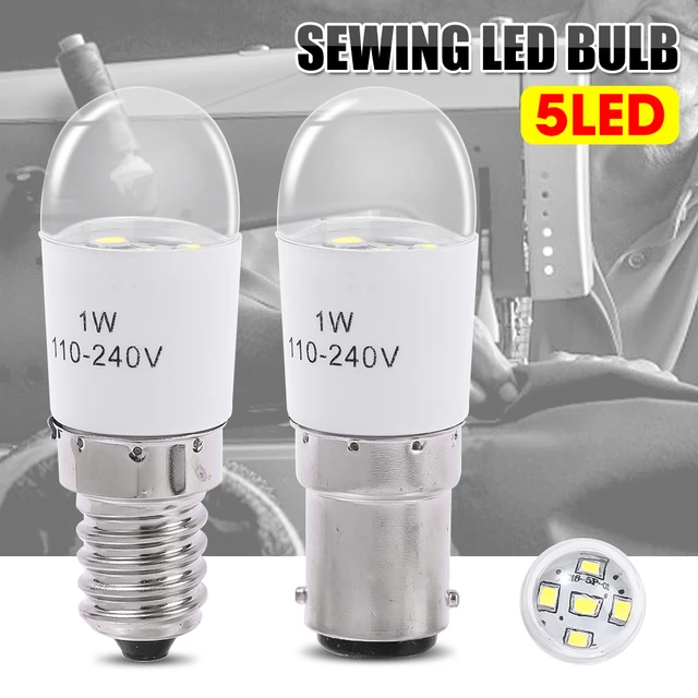 Household Sewing LED Bulb BA15D/E14 Light Illuminate 1W Energy Saving Lamp  for Janome Brother Sewing Machine Light Accessories - AliExpress