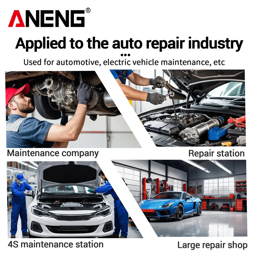 ANENG BT-172 Car Battery Tester 12V with LED Indicator Alligator Clips-Precise Digital Display for Battery Health Check
