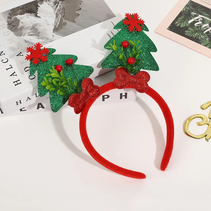 Christmas Headband Kids Adult Santa Claus Elk Xmax Tree Hair Accessories Photo Props Christmas Decoration New Year Gifts