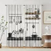 2pcs, Curtains&Window Treatment 2D print Kitchen Rules Farm Machine Washable Fabric (without rod) Decorations For Home Perfect 2