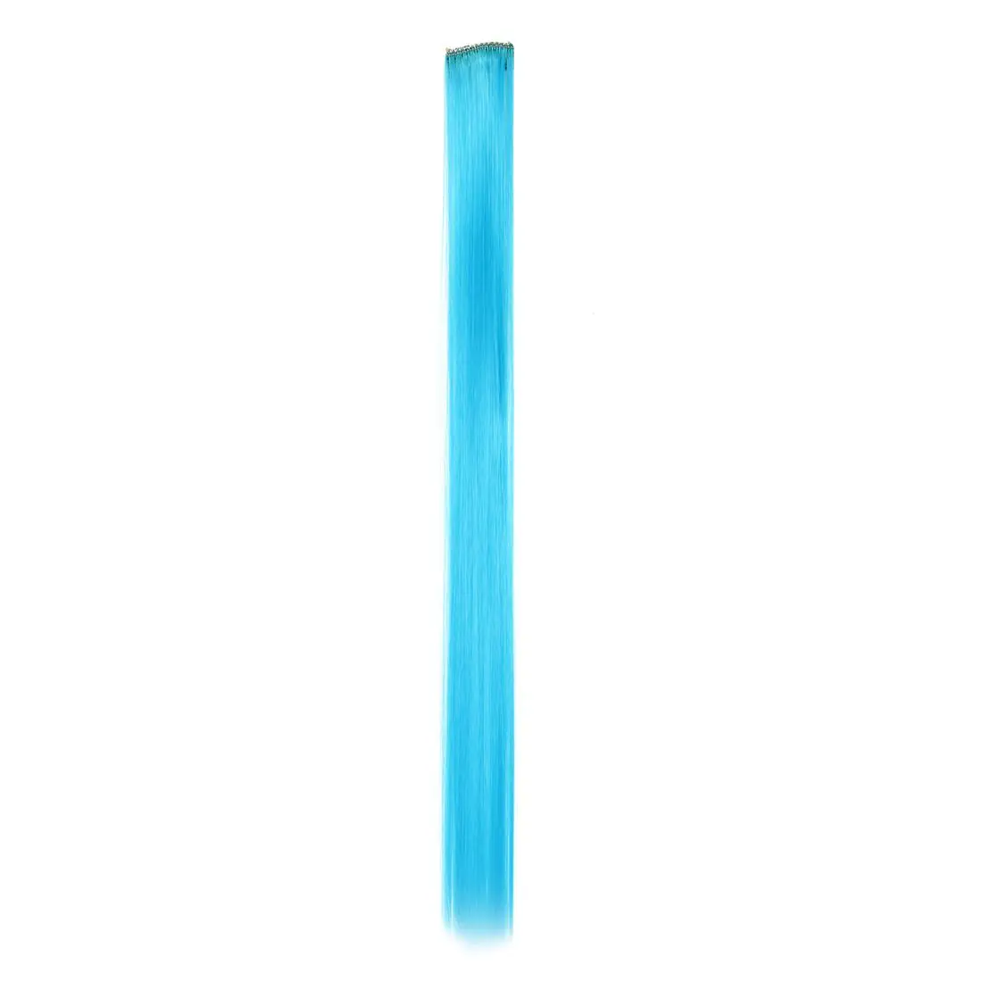 

1 Pcs Clip Straight Hair Extensions Hair Piece Light-blue