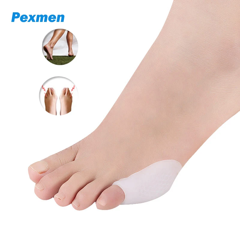 Pexmen 2/4/6Pcs Gel Bunion Corrector Pinky Toe Sleeve Pain Relief Protector Prevent Corns Calluses Foot Care Tool ins slide relief card sleeve astronaut transparent lanyard card holder holder student credential for pass card credit card gift