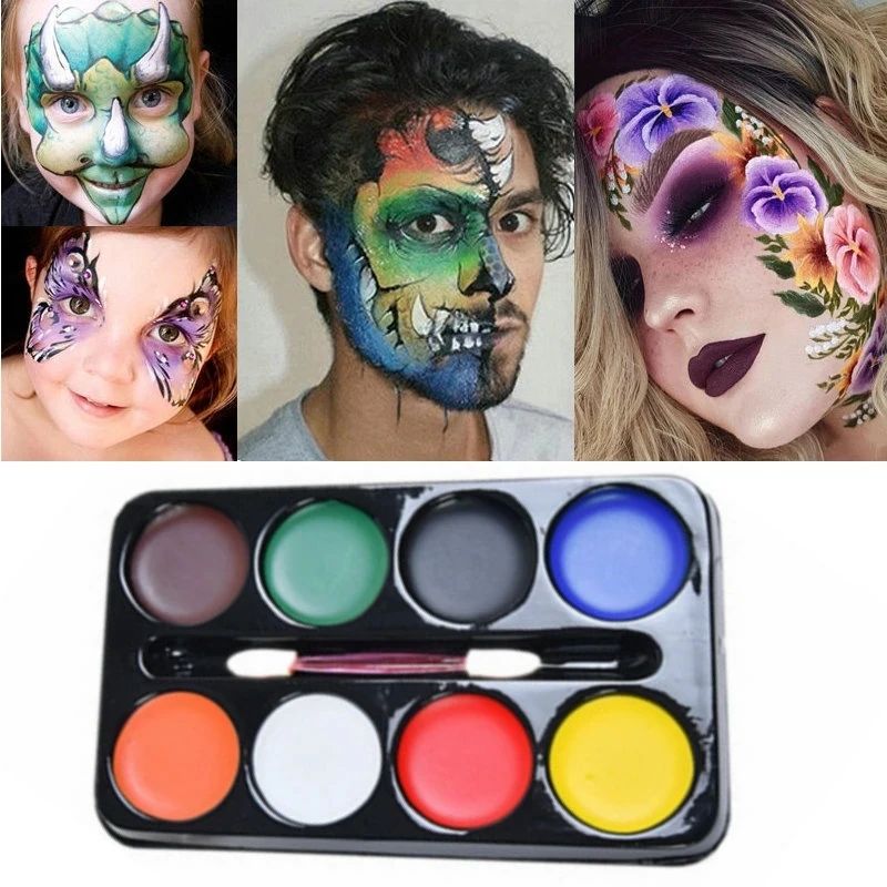 Body Face Painting 8 Colors Halloween Makeup Paint Kids Face Paint Non