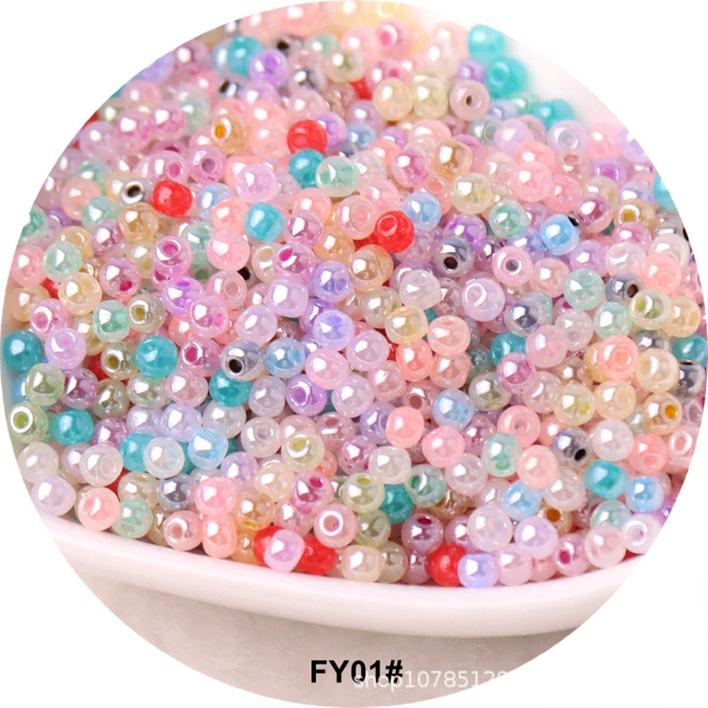 Imitation Czech jade glass ice seed beads 2/3/4mm jewelry bracelet ring DIY charm accessories