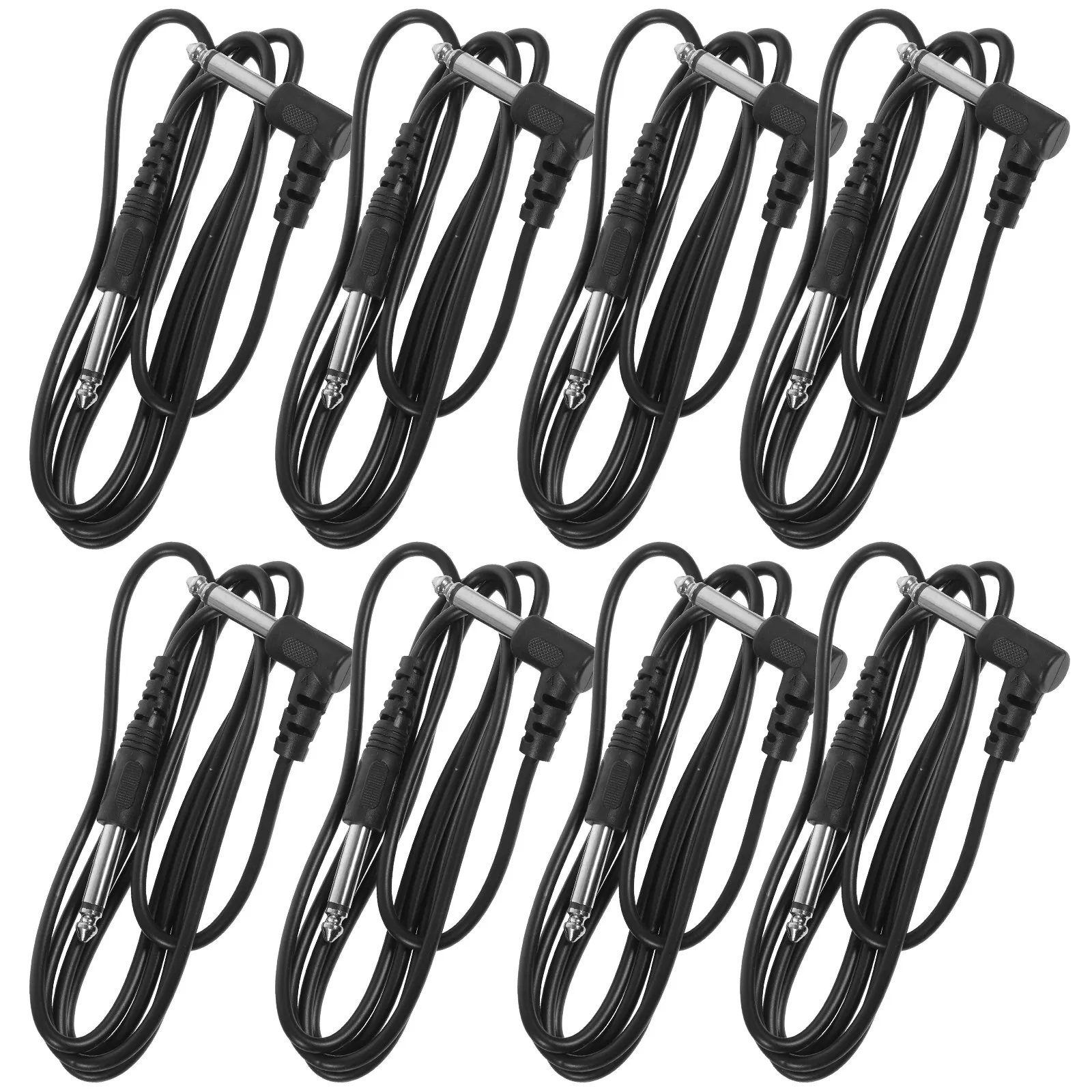 8Pcs 6.35mm 기타 케이블 전문 일렉트릭 기타 액세서리 구리 중심 도체 유연하고 신뢰할 수 있는 악기 케이블