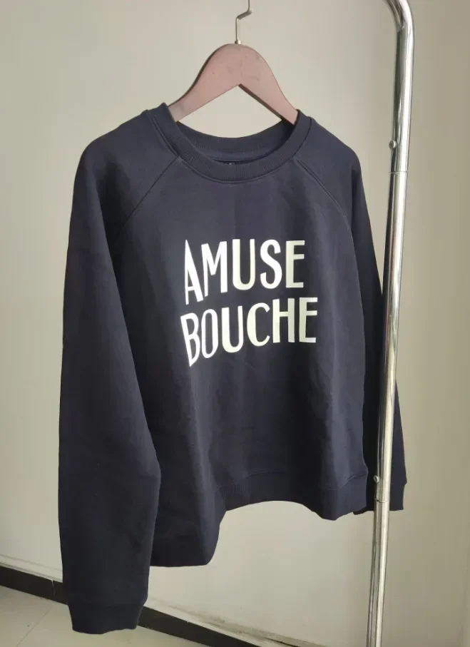 여성 까마귀 가을, 겨울 편지 인쇄 라운드 넥 100% 면 스웨트 셔츠