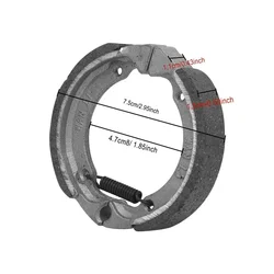 Expandable Drum Brake Pad for Electric Scooter Front Wheel Replacement (B)