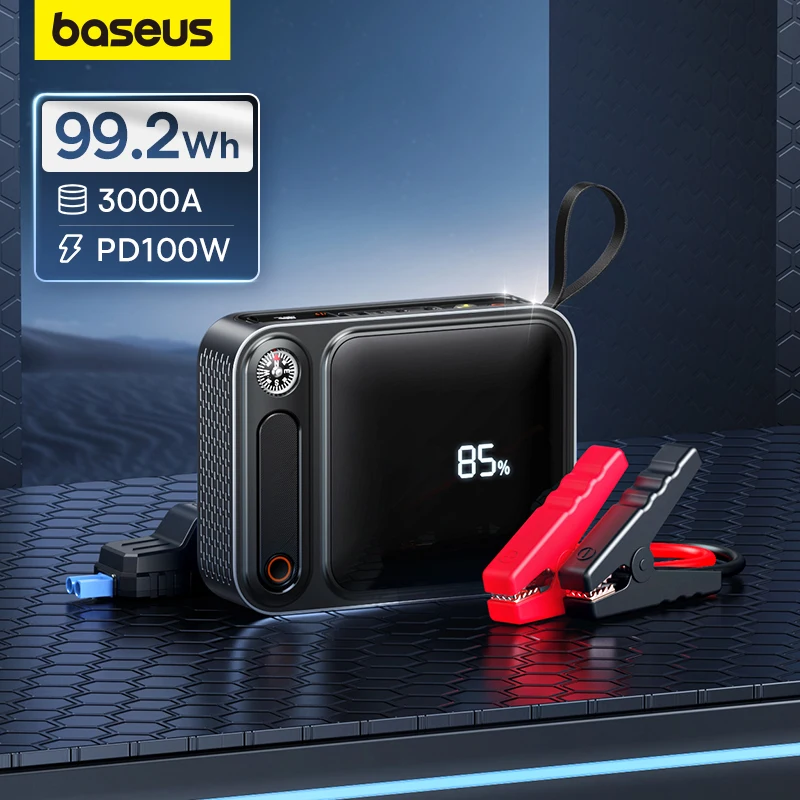 Baseus 3000A Car Jump Starter Power Bank 26800mAh Car Starting Device