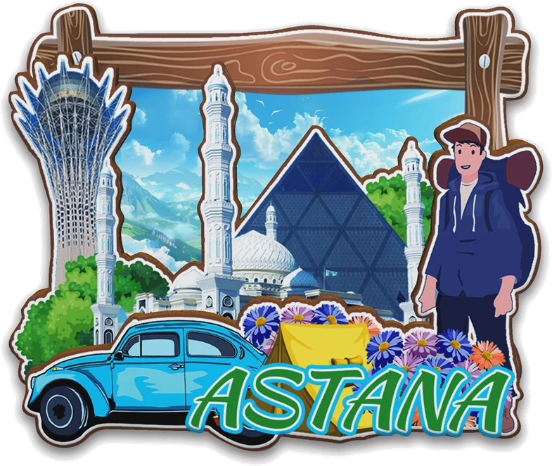 Decorative Magnets for Pavlodar Astana Almaty Kazakhstan City Landmark Travel Souvenirs Fridge Stiker Gifts