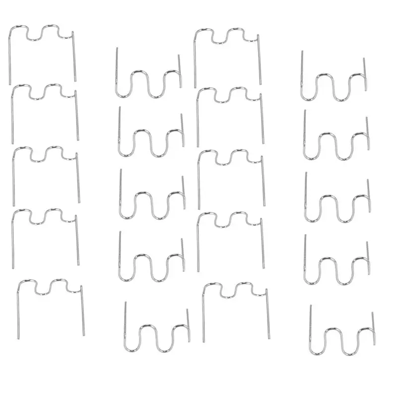 [B17B】 1000Pcs 0.6Mm S 웨이브 스테이플 자동차 범퍼 차체용 플라스틱 스테이플러 수리 키트 0.6Mm 웨이브 스테이플 납땜 도구
