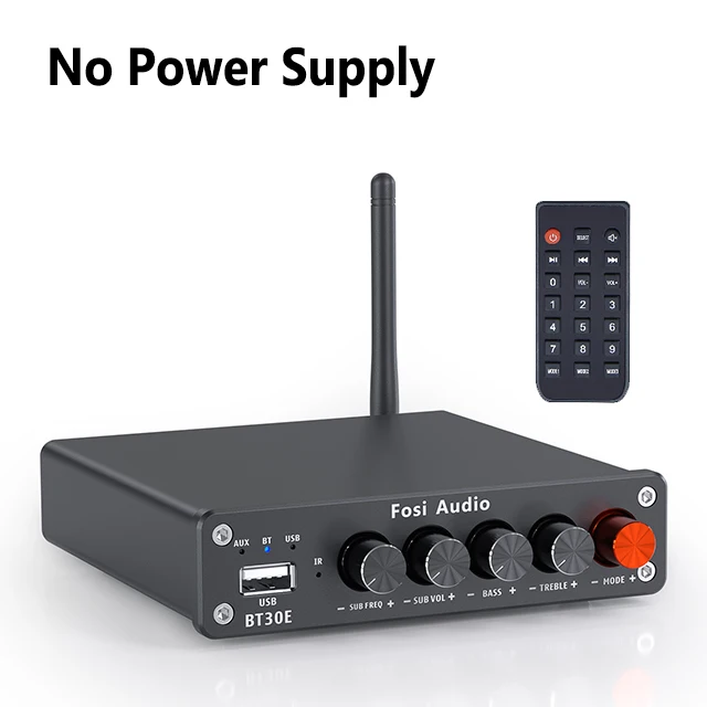 Fosi Audio Bluetooth Power Amplifier U-Disk Player 2.1 Channel BT30E Amplifier Audio Subwoofer For Home Theater 50W x2 