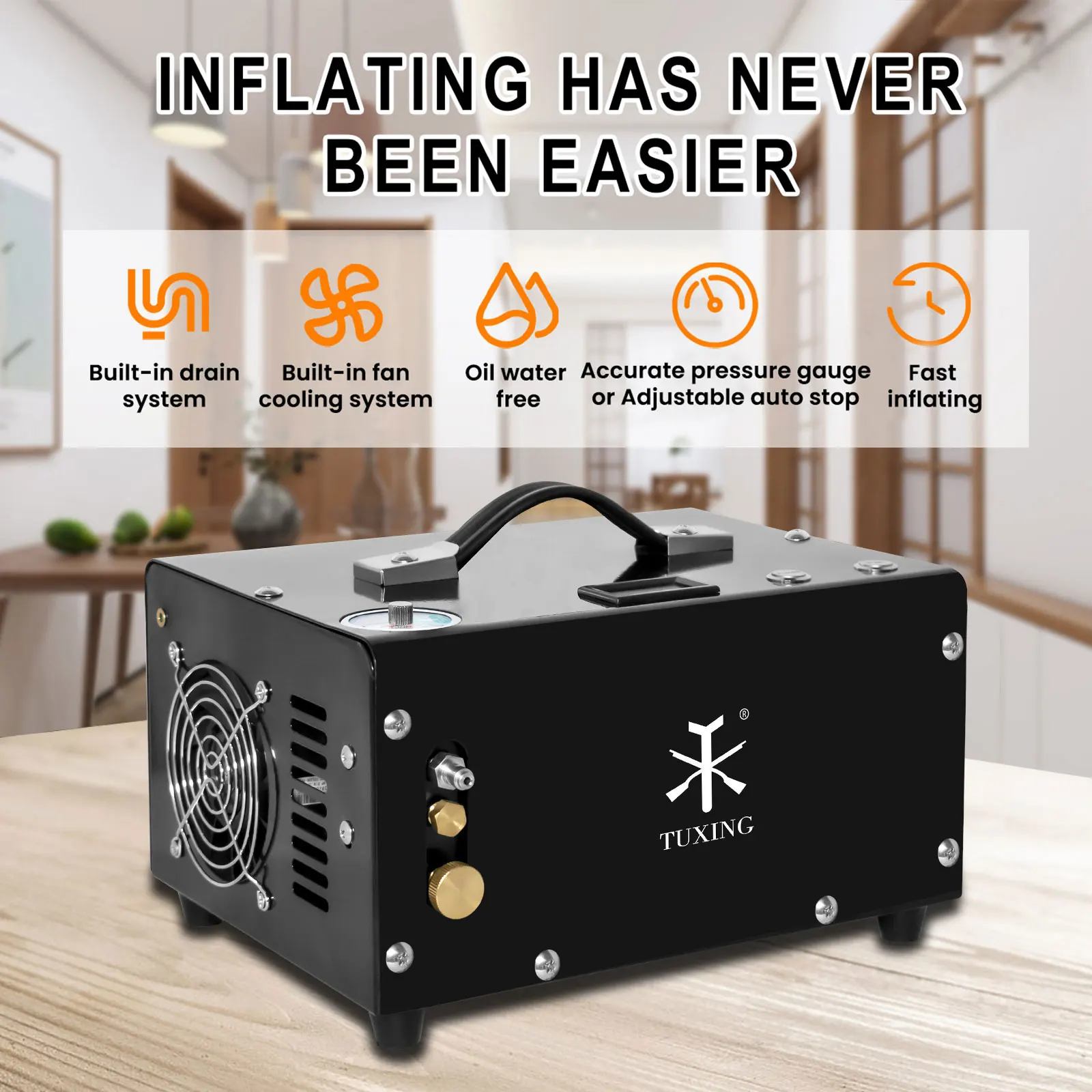 TUXING 300Bar PCP High Pressure Air Compressor