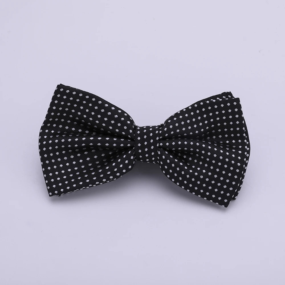 Gepunktete Fliege für Herren, Polka-Dot-Muster in Schwarz, Weiß, Blau, Business-Accessoires, Mode, Hochzeit, Krawatten – Detail 14