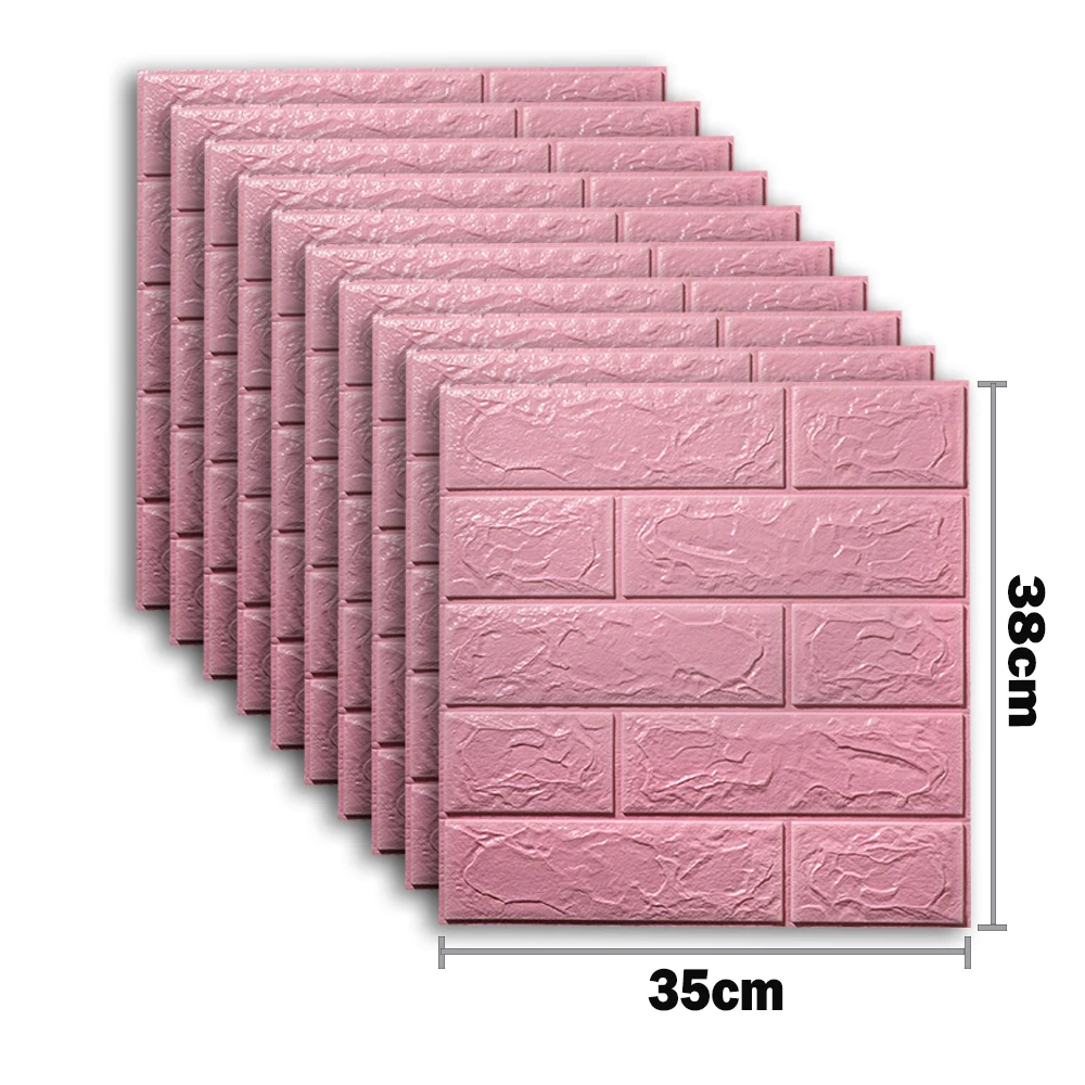 3D Self-Adhesive Foam Wall Stickers - Waterproof Peel & Stick Interior Decor