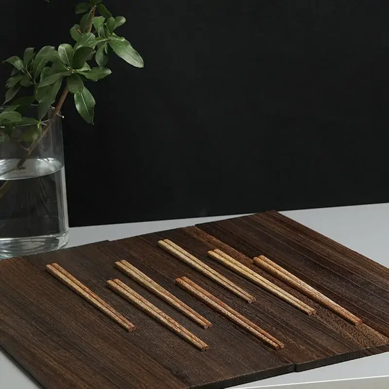 10 Paar neue Essstäbchen aus natürlichem Palisander, wiederverwendbar, gesunde chinesische Holz-Essstäbchen, Sushi-Lebensmittelstäbchen, Geschirr, Küchenutensilien – Detail 4