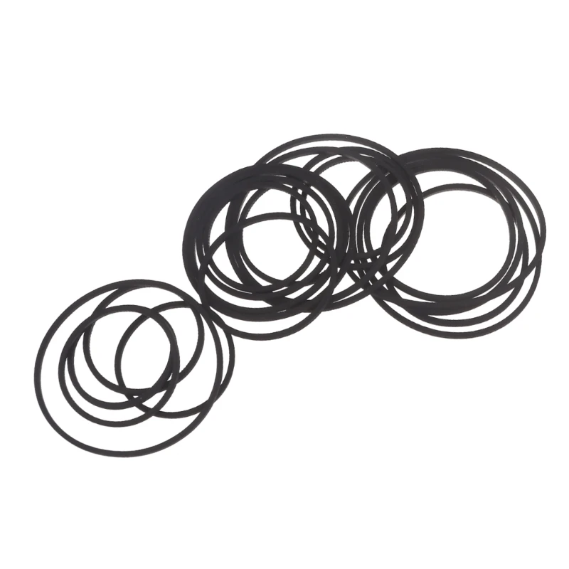 20PCS Square Cassette Tape Machine Belt Assorted Belts Mixed 30-65mm 1.2mm for Recorder Walkmans DVDs Drive Turntable cassette tape belts cassette tape belt