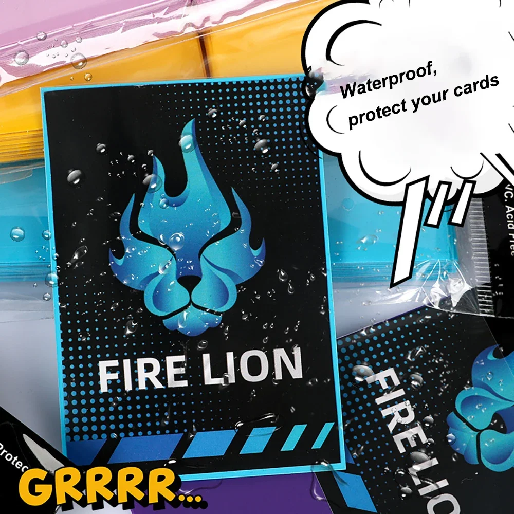 Trading Card Sleeves 100PCS 62x89mm Colorful Matte Toploaders Fit YGO Sports Card Protector for Photocard Standard Cards