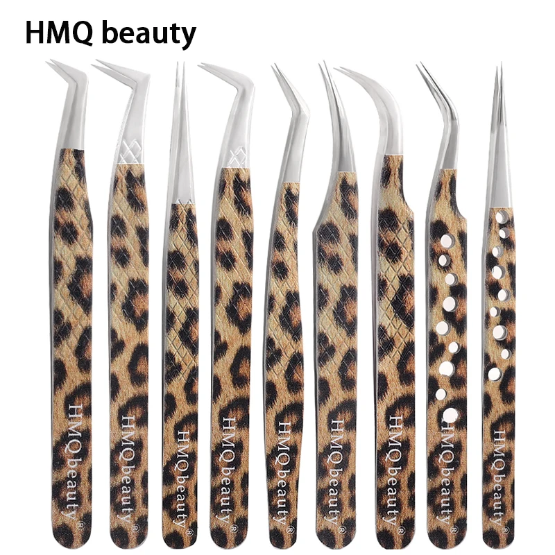 

New Leopard Lash Tweezers Stainless Steel Superhard Tweezer 3D Volume Accurate High Precision Anti-Static Eyelash Extension Clip