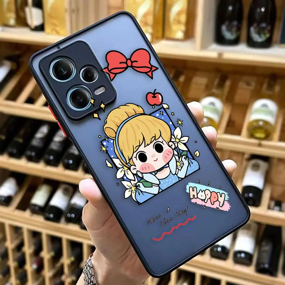 thumbnail image 1 of Funda mate para Redmi NOTE 12 11 10 11S 10S 9 9S 9T 8 7 6 5 4 PRO PLUS 4G 5G Funda Coque Capa Shell dibujos animados Anime Blancanieves, 1 of 5