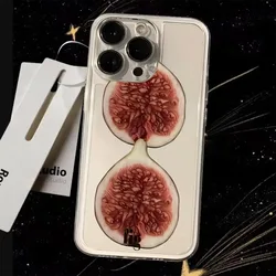 Korean Cute Cartoon Fig Transparent Shockproof Phone Case - Clear Soft Cover - iPhone 12 Pro (CS0181)