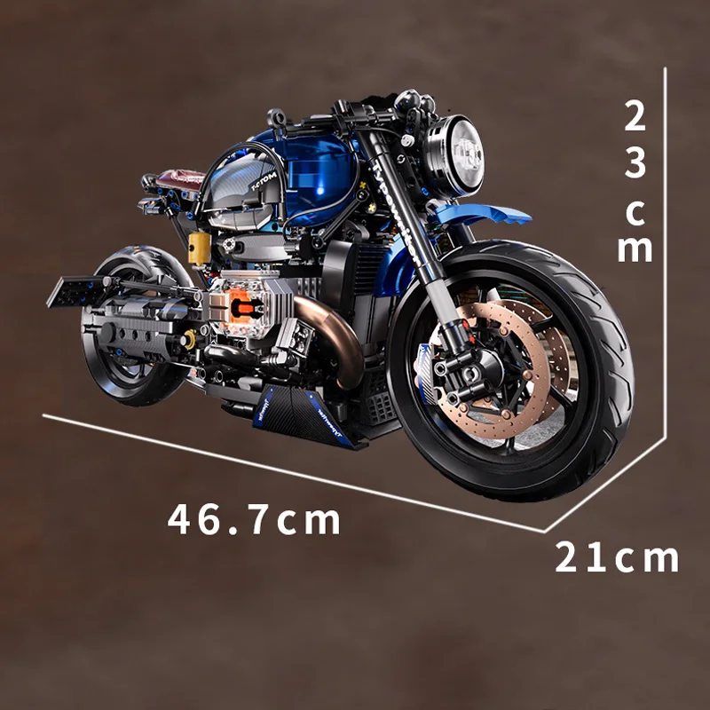 IN STOCK 10546 MOC Technical 1:5 Motorcycle Nine Building Blocks