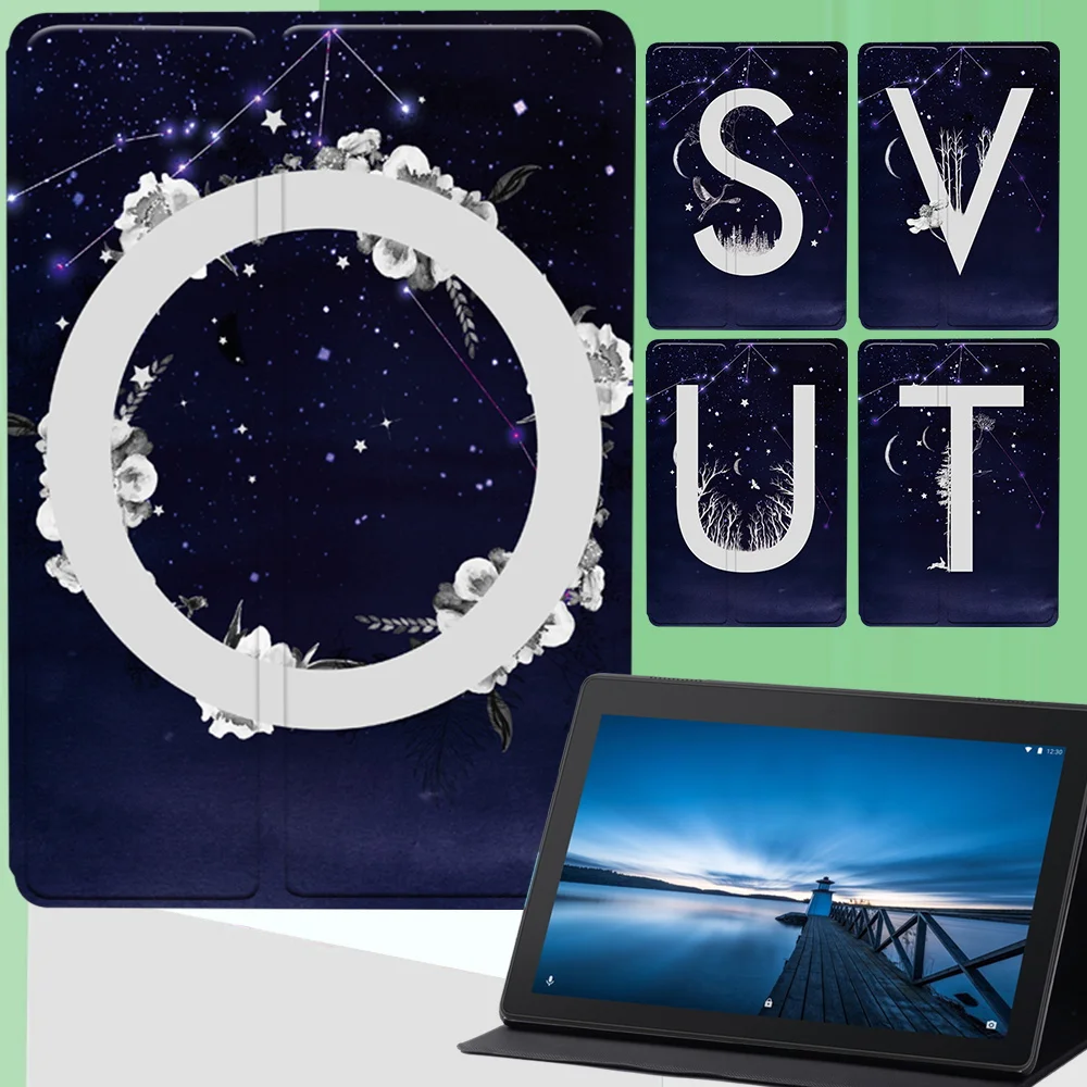 Custodia Per Tablet In Pelle Per Lenovo Tab M7/M8/M10 2Nd Gen 10.1/M10/M10 Fhd Plus/E10 10.1 Cover Pieghevole Serie Anti-Goccia Space