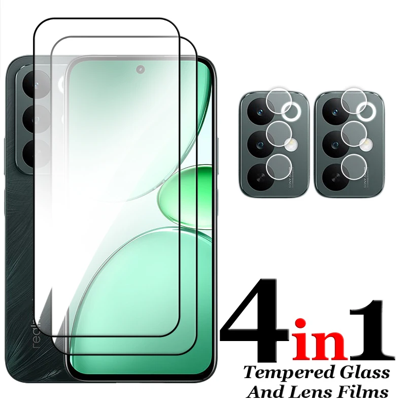 6-in-1 Premium Tempered Glass Screen Protector with Lens Film - Full Coverage 2.5D