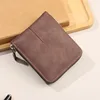 2025 new men's wallet short horizontal zipper three fold zero wallet retro casual buckle square bag 2