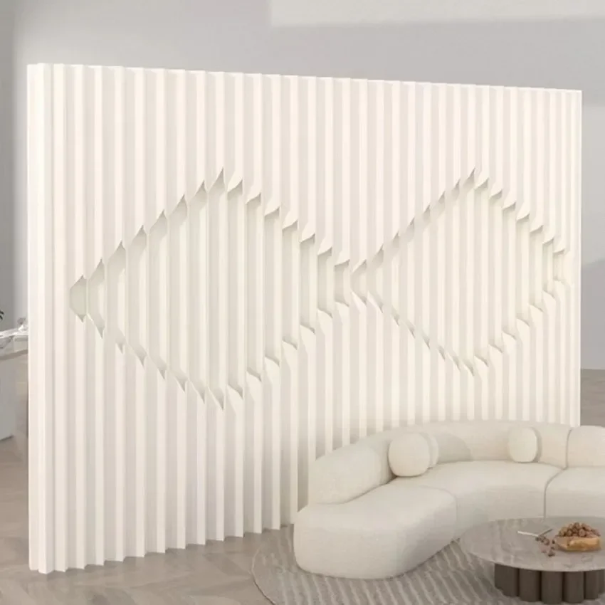 Home Decoration White Folding Organ Paper Wall Panel Removable Screens & Room Dividers For Indoor Office